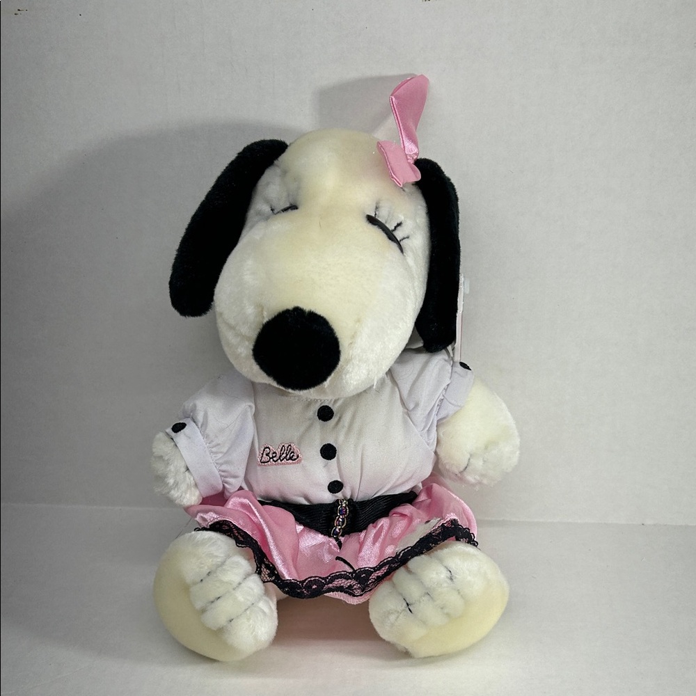 Camp Snoopy sister Belle with 50’s style pink poodle skirt dress